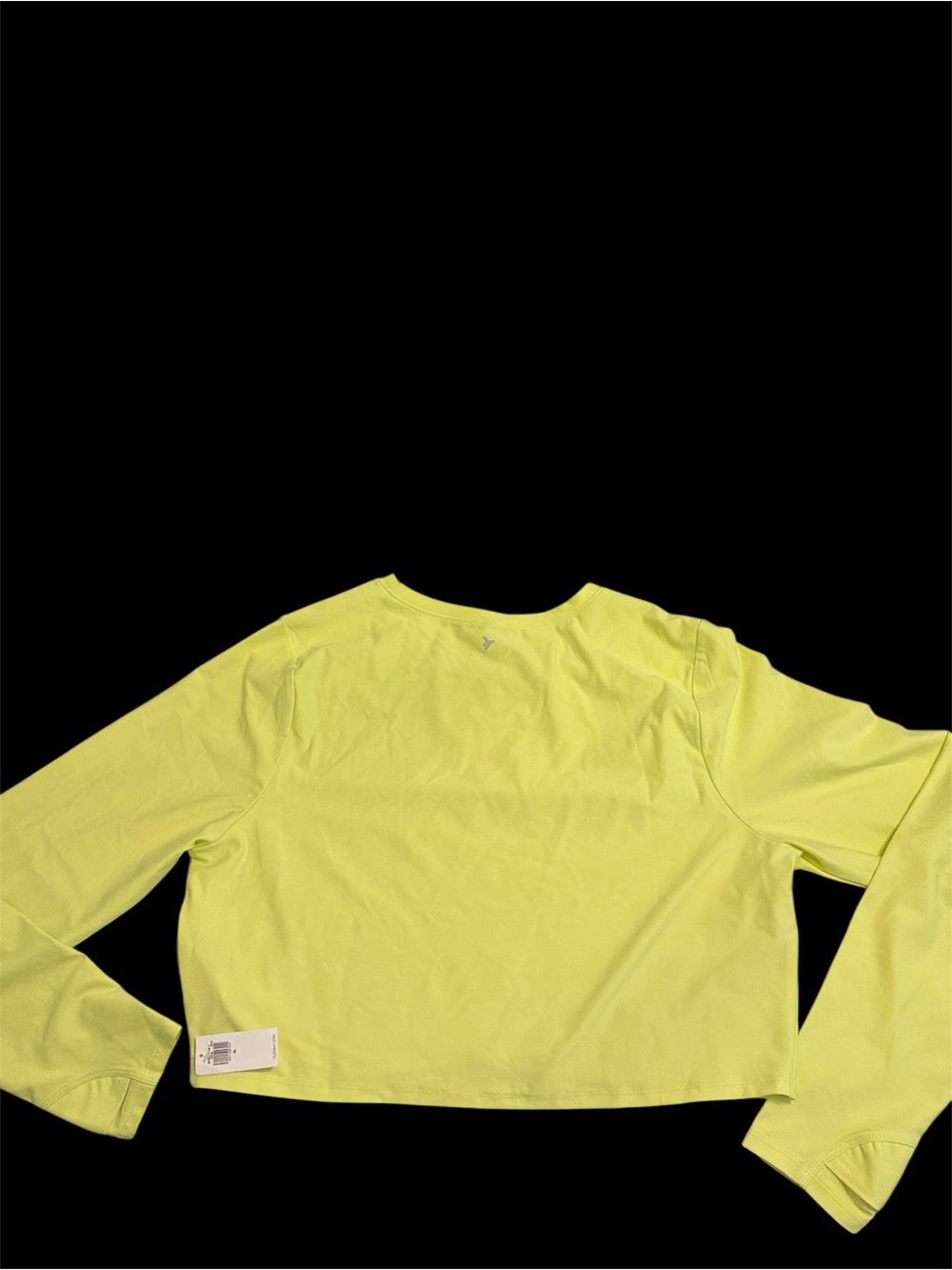 NWT Old Navy Neon Yellow Cropped Long Sleeve Shrug Athletic Top
